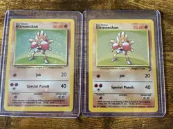 Pokemon TCG Hitmonchan Base Set Holo Rare Foil Card 7/102 & 8/130 - Image 1