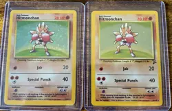 Pokemon TCG Hitmonchan Base Set Holo Rare Foil Card 7/102 & 8/130 - Image 2