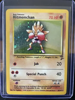 Pokemon TCG Hitmonchan Base Set Holo Rare Foil Card 7/102 & 8/130 - Image 5