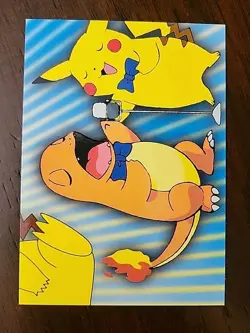 NM! Charmander & Pikachu Singing Topps Series 3 Card P06 of 6 - Image 1