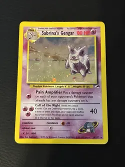 Sabrina's Gengar #014/132 Gym Heroes MP Pokemon TCG CARD - Image 1