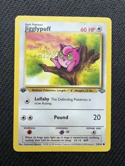 Pokemon Card - Jigglypuff Jungle 54/64 1st Edition Common LP - Image 1