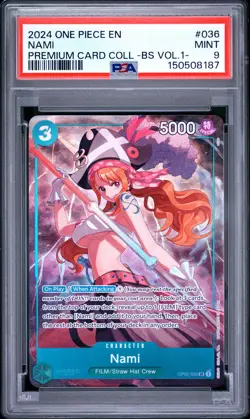 2024 ONE PIECE PREMIUM CARD COLLECTION -BEST SELECTION VOL.1- #036 NAMI PSA 9 - Image 1
