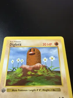 Pokemon DIGLETT Base Set Shadowless 1st Edition Common Card 047/102 Vintage 1999 - Image 3