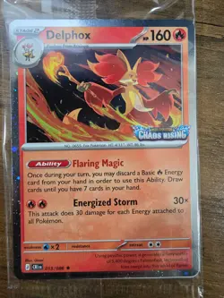 Chaos Rising Staff Promo Card Sealed Pokemon English Delphox Ampharos Goodra - Image 1