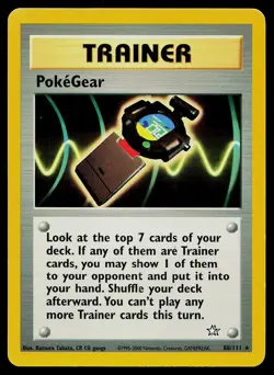 Pokemon Card Neo Genesis PokeGear 88/111 Rare - Image 1
