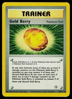 Pokemon Card Neo Genesis Gold Berry 93/111 Uncommon - Image 1