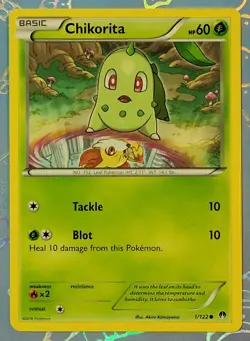 Chikorita 1/122 XY BREAKpoint Pokemon Card NM - Image 1