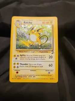 Pokemon Card Raichu 16/130 Base Set 2 Rare Holo - Image 1