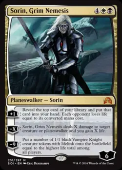 Sorin, Grim Nemesis -Foil Near Mint MTG Shadows Over Innistrad - Image 1