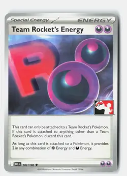 Team Rocket's Energy Uncommon Prize Pack Series Cards 182/182 NM - Image 1