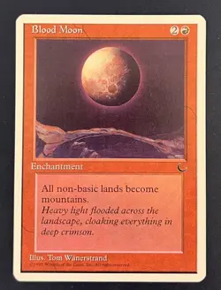 MTG Blood Moon - LP+ - Chronicles - Vintage Magic the Gathering - Image 1