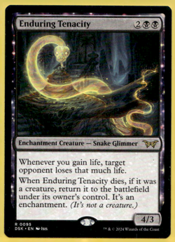 ENDURING TENACITY DUSKMOURN: HOUSE OF HORROR DSK RARE ENCHANTMENT SNAKE 0095 - Image 1
