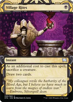 MTG Village Rites Showcase Borderless ** Strixhaven Mystical Archive ** English - Image 1