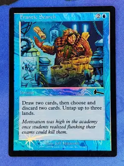 1x FOIL Frantic Search, MP (see photos), Urza's Legacy, Magic the Gathering, MtG - Image 1