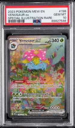 2023 POKEMON MEW EN-151 SPECIAL ILLUSTRATION RARE #198 VENUSAUR EX PSA 10 - Image 1