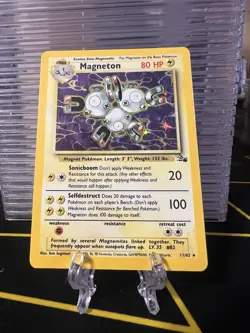 Pokemon TCG Fossil Magneton 11/62 Holo Rare Holo HP EN Unlimited - Image 1