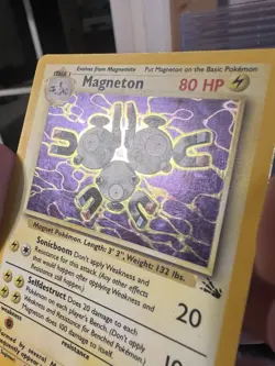 Pokemon TCG Fossil Magneton 11/62 Holo Rare Holo HP EN Unlimited - Image 4