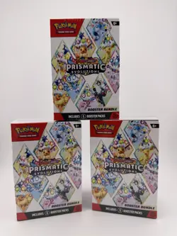 Pokemon TCG: Scarlet & Violet - Prismatic Evolutions 3x Booster Bundles - SEALED - Image 1