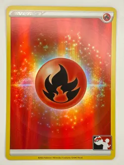 Holo Fire Energy Pokemon TCG Prize Pack Series 1 Stamped Card 2022 - Image 1