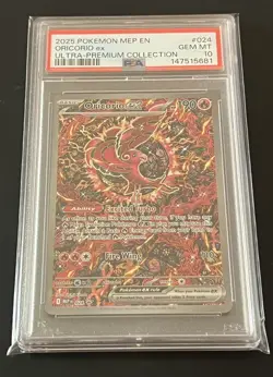 2025 Pokemon Mep En-Me Black Star Promo Oricorio Ex UPC PSA 10 #024 - Image 1