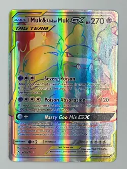 Muk & Alolan Muk GX 220/214 Unbroken Bonds Full Art Pokemon NM - Image 1