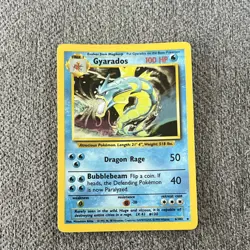 gyarados base set holo 100hp 6/102 RARE wizards 1999 english pokemon tcg - Image 1