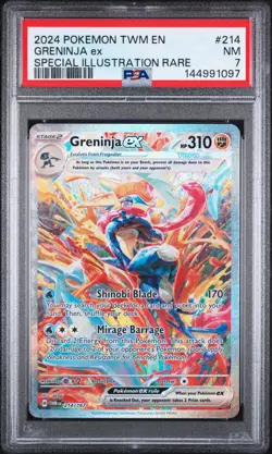 2024 POKEMON TWILIGHT MASQUERADE SPECIAL ILLUSTRATION RARE GRENINJA EX PSA 7 - Image 1