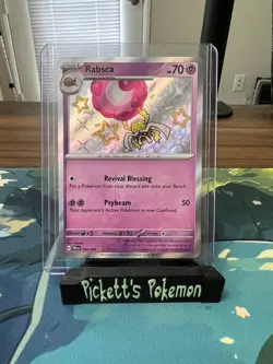 Rabsca 163/091 Shiny Rare Paldean Fates Pokemon TCG NM/Pack Fresh - Image 1