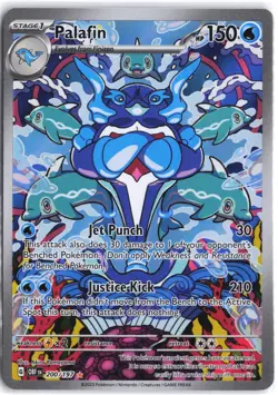 Palafin 200/197 Illustration Rare Obsidian Flames Pokemon LP - Image 1