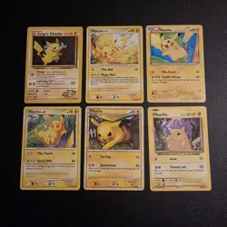 6x Pokemon TCG Pikachu Vintage & Modern Lot - Image 1