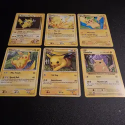 6x Pokemon TCG Pikachu Vintage & Modern Lot - Image 2