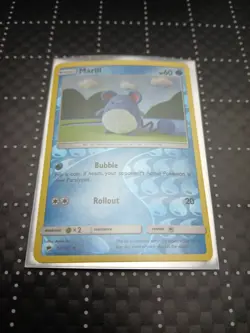 Pokemon Marill 34/147 Burning Shadows Reverse Holo Asako Ito Crocheted Art NM - Image 4
