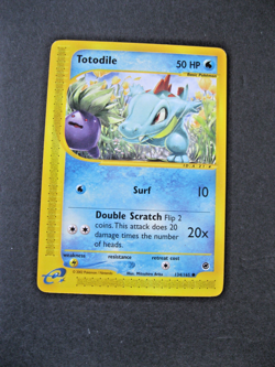 VTG TOTODILE # 134/ 165 E-READER 2002 POKEMON POKEMON EXPEDITION NM-M - Image 1