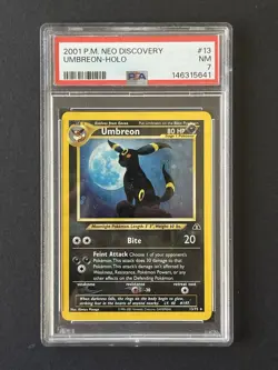 Pokemon Neo Discovery Umbreon Holo Rare 13/75 PSA 7 2001 The Pokemon Company - Image 1