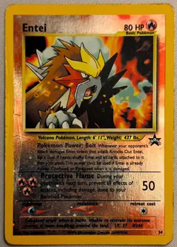 Entei #34 Black Star Reverse Holo Promo Pokemon TCG - Image 1