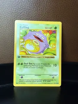 Vintage 1999 Pokemon Koffing 1st Edition Shadowless 51/102 See Pics - Image 1