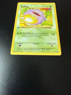 Vintage 1999 Pokemon Koffing 1st Edition Shadowless 51/102 See Pics - Image 5