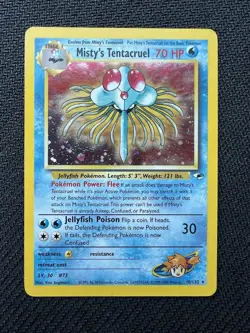 Misty's Tentacruel 10/132 Holo Rare Gym Heroes Pokemon Unlimited Holo LP - Image 1