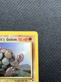 LP Unlimited Brock's Golem 20/132 Rare Gym Heroes Pokemon - Image 3