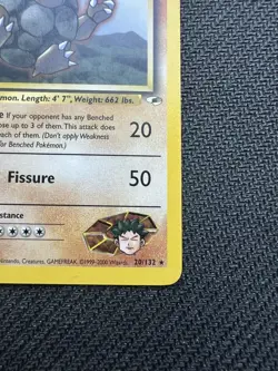 LP Unlimited Brock's Golem 20/132 Rare Gym Heroes Pokemon - Image 4