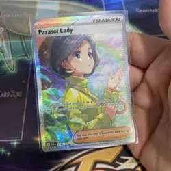Parasol Lady 255/182 Sv04: Paradox Rift Holo SIR Pokemon TCG Card NM Condition - Image 1
