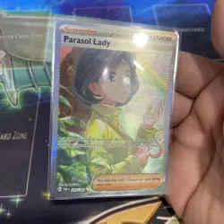 Parasol Lady 255/182 Sv04: Paradox Rift Holo SIR Pokemon TCG Card NM Condition - Image 5