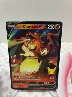 Pokemon TCG Lance's Charizard v SWSH133 Celebrations Black Star Promo Holo - Image 3