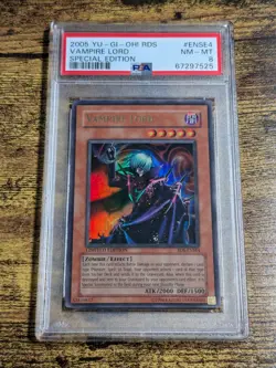 Yugioh Vampire Lord RDS-ENSE4 Ultra Rare PSA 8 NM/MINT LIMITED EDITION - Image 1