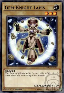 Gem-Knight Lapis SECE-EN012 Secrets of Eternity Yu-Gi-Oh 1st Edition NM/M - Image 2