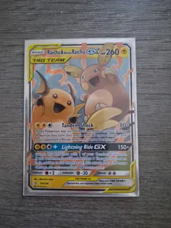 Raichu & Alolan Raichu GX Unified Minds Card 54/236 Pokemon TCG - Image 1