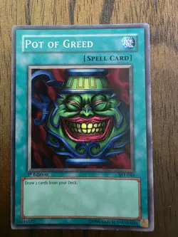 YuGiOh Pot of Greed SYE-040 Common 1st Edition MP - Image 1
