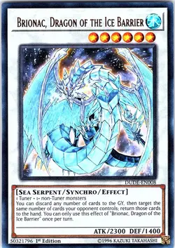 Yugioh Brionac, Dragon of the Ice Barrier DUDE-EN008 Ultra Rare 1st Edition NM - Image 1