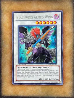 Yugioh Blackwing Armed Wing DP11-EN014 Rare 1st Ed NM - Image 1